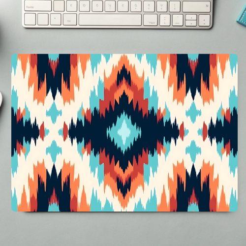 Rectangle Mouse Pad - Boho Ikat - LB Prints