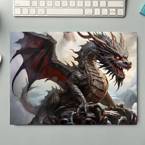 Rectangle Mouse Pad - Dragon - LB Prints