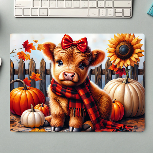 Rectangle Mouse Pad - Highland Cow - LB Prints