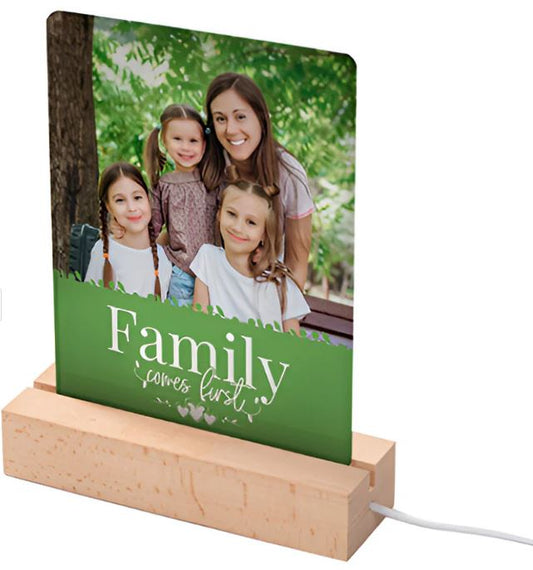 Personalised Rectangle Acrylic LED Photo Frame - Small - LB Prints