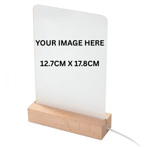 Personalised Rectangle Acrylic LED Photo Frame - Small - LB Prints