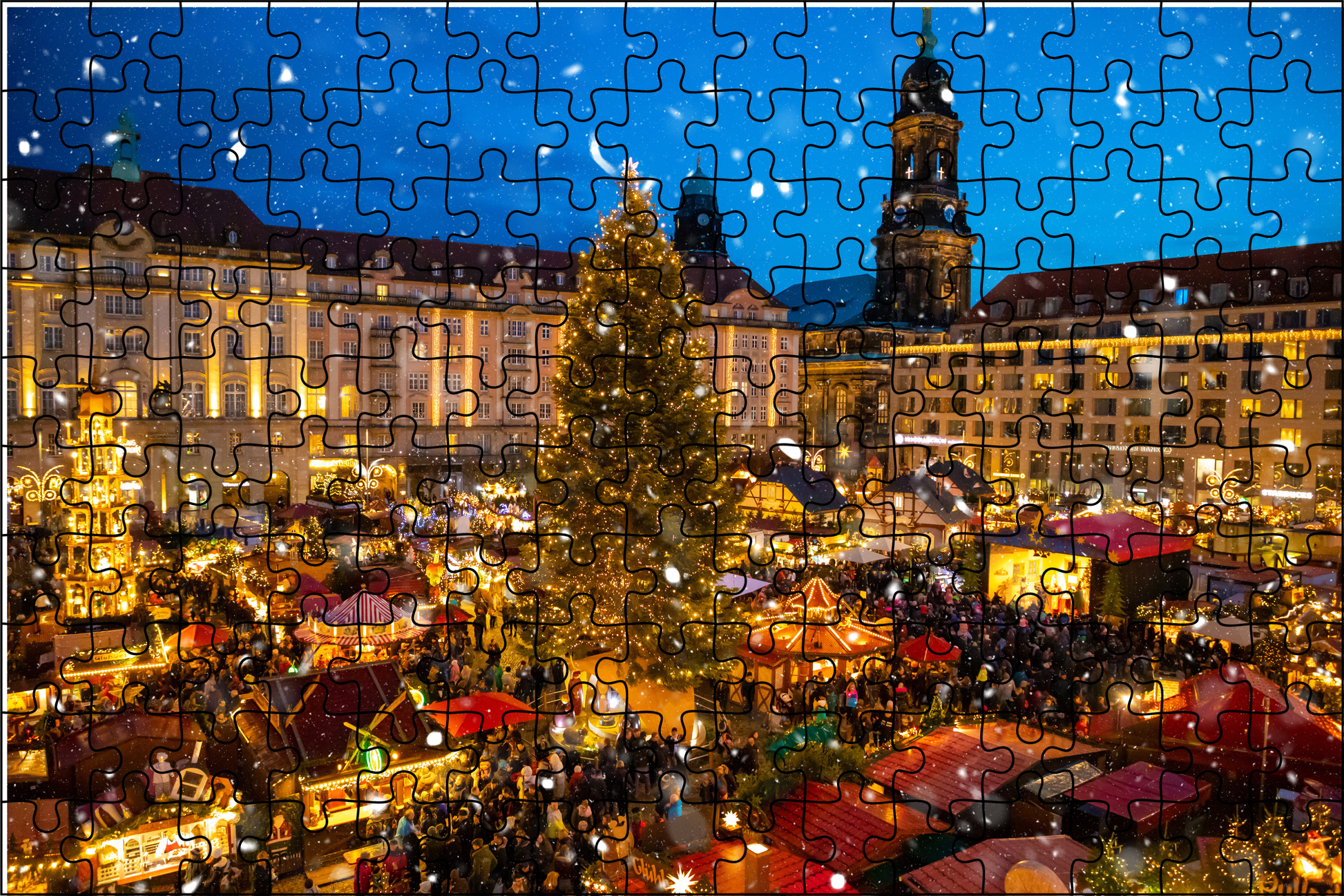 Christmas Village Scene Jigsaw Puzzle 252 Pieces - LB Prints