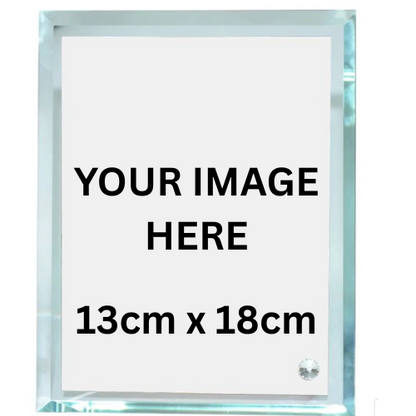 Personalised Glass Photo Frame 13cm x 18cm - LB Prints
