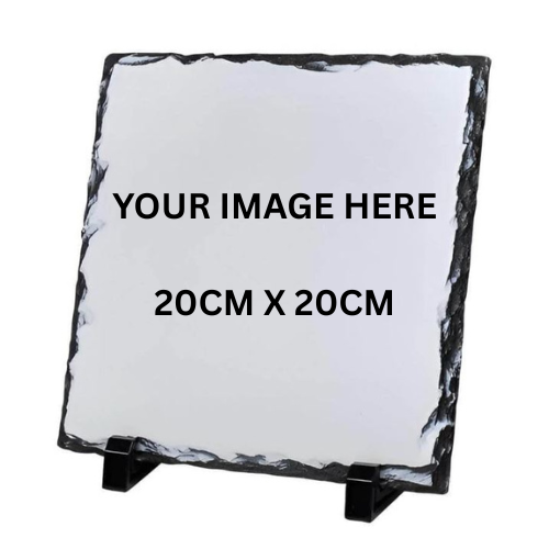 Personalised Rock Slate Photo 20cm x 20cm - LB Prints