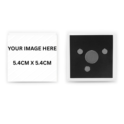 Personalised Square Metal Fridge Magnet 5.4cm - LB Prints