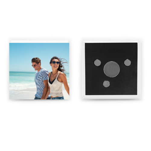 Personalised Square Metal Fridge Magnet 5.4cm - LB Prints