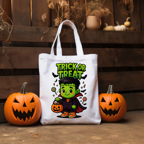 Small Tote Bag White - Frankenstein - LB Prints