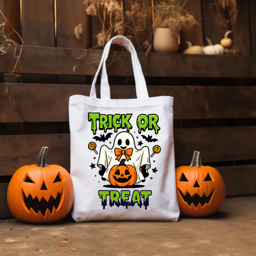 Small Tote Bag White - Halloween - LB Prints