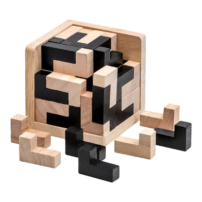 3D Wooden Cube Puzzle Toy - LB Prints