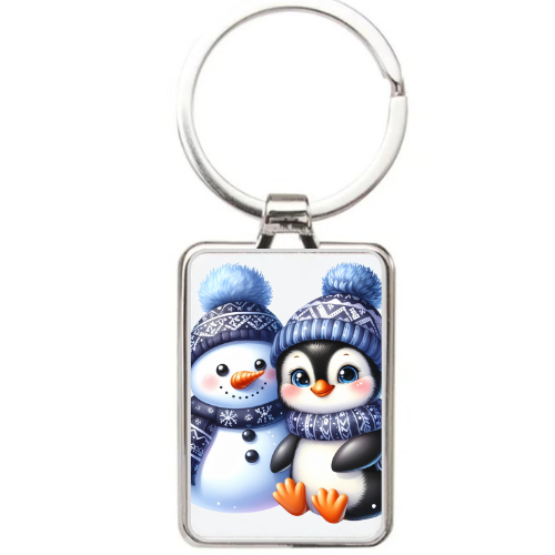 Metal Penguin Keyring - LB Prints
