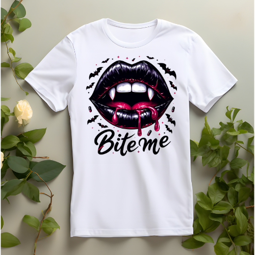 Womens Bite Me T-Shirt - LB Prints