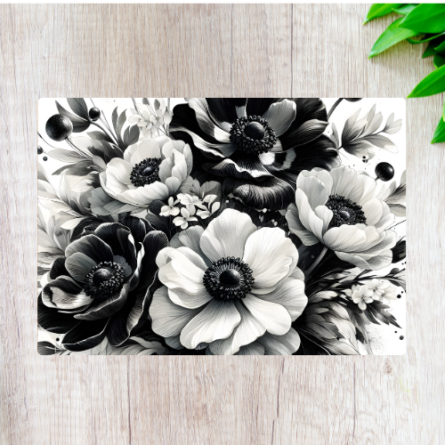 Glass Chopping Board - Blooming Botanicals - LB Prints