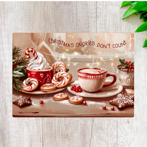 Glass Chopping Board - Christmas - LB Prints