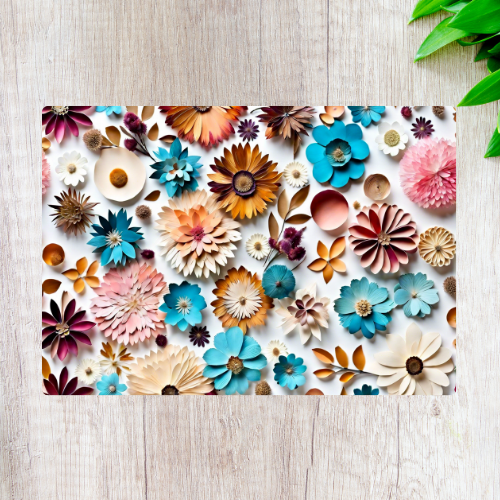 Glass Chopping Board - Floral - LB Prints