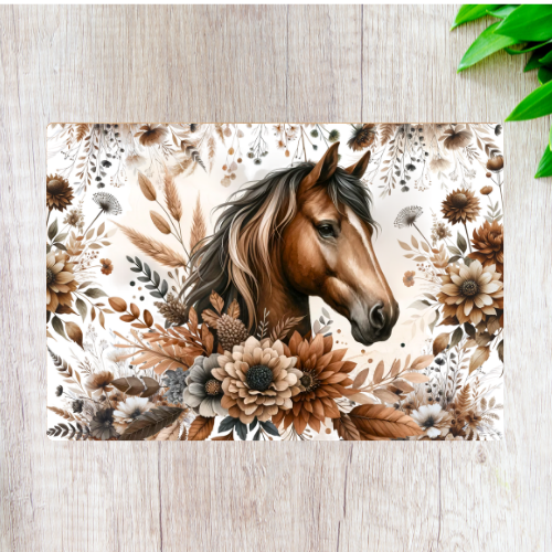Glass Chopping Board - Horse - LB Prints