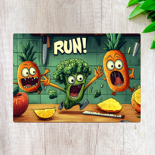 Glass Chopping Board - Run - LB Prints