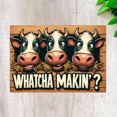 Glass Chopping Board - Watcha Makin? - LB Prints